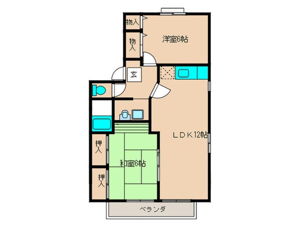 セジュール大善寺Ｄの物件間取画像